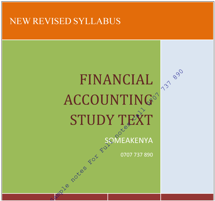 Financial Accounting new Revised notes