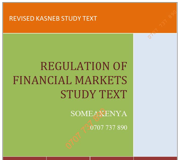Regulation of Financial Markets notes