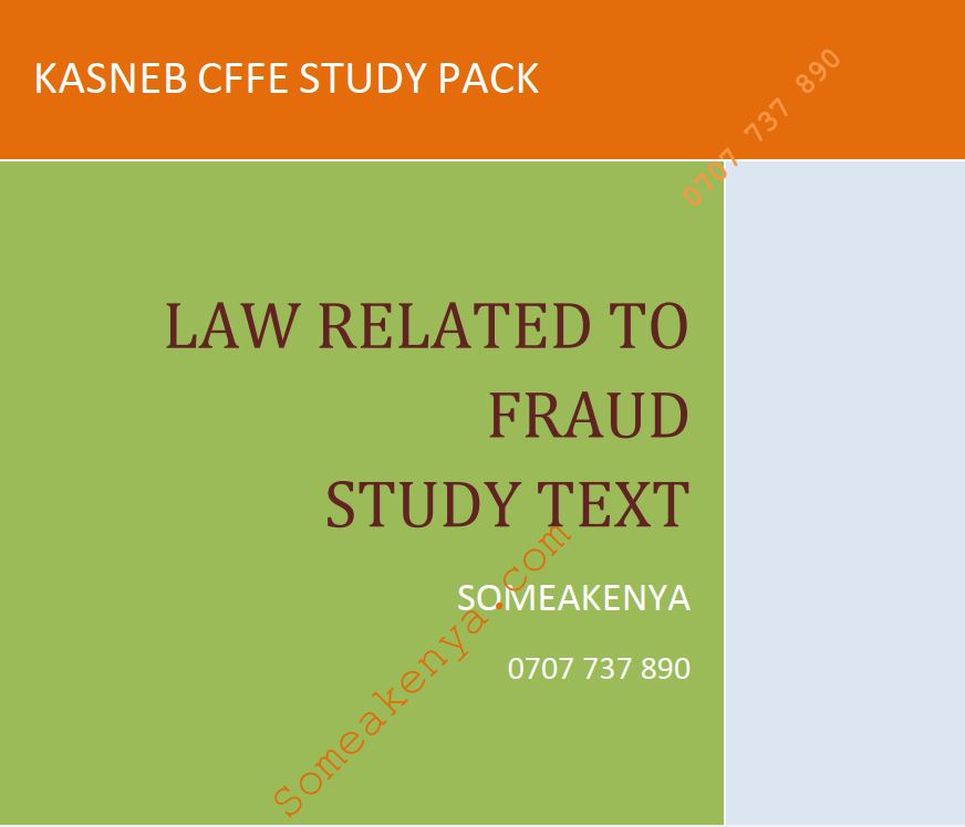 CFFE Law related to fraud notes