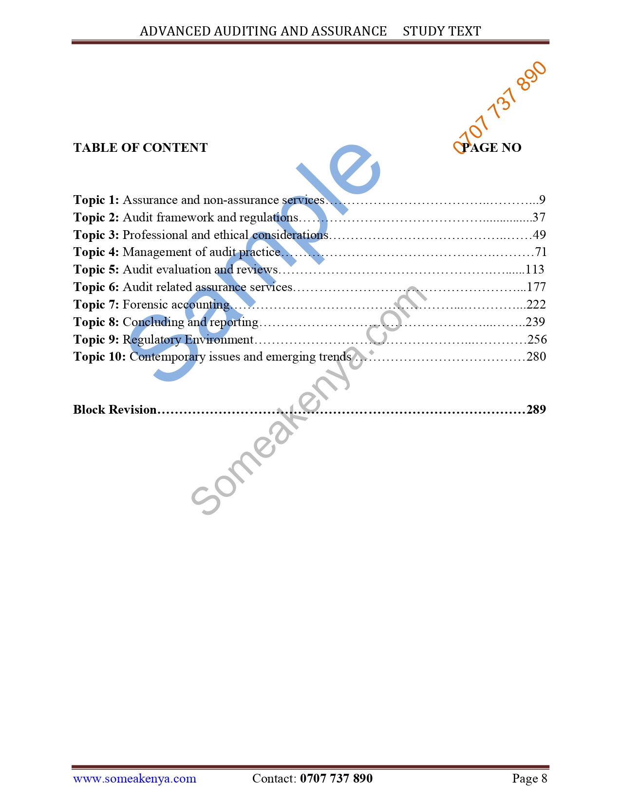 Advanced Auditing and Assurance KASNEB CPA notes