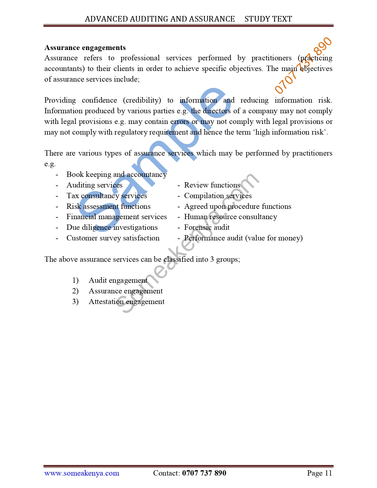 Advanced Auditing and Assurance KASNEB CPA notes