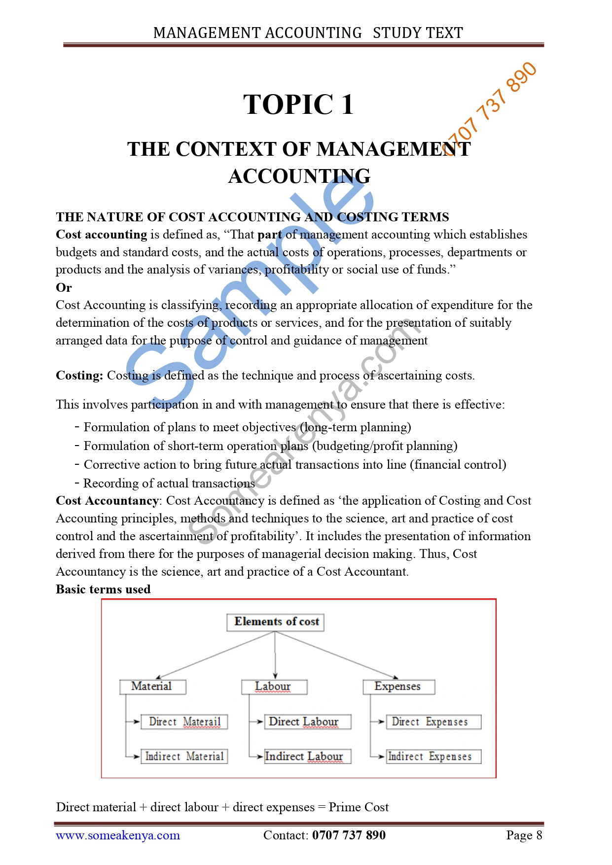 Management Accounting notes CPA KASNEB