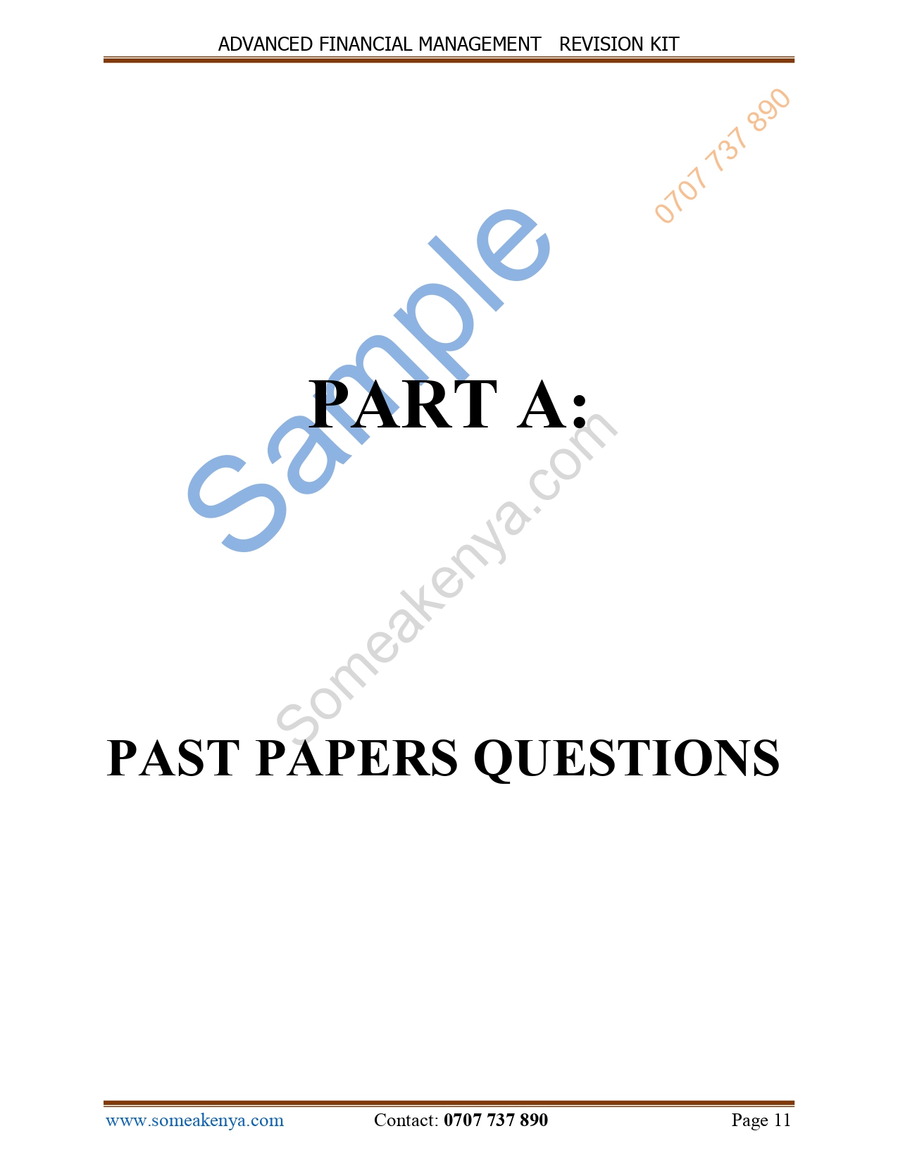 Advanced Financial Management (AFM) Revision Kit Hardcopy